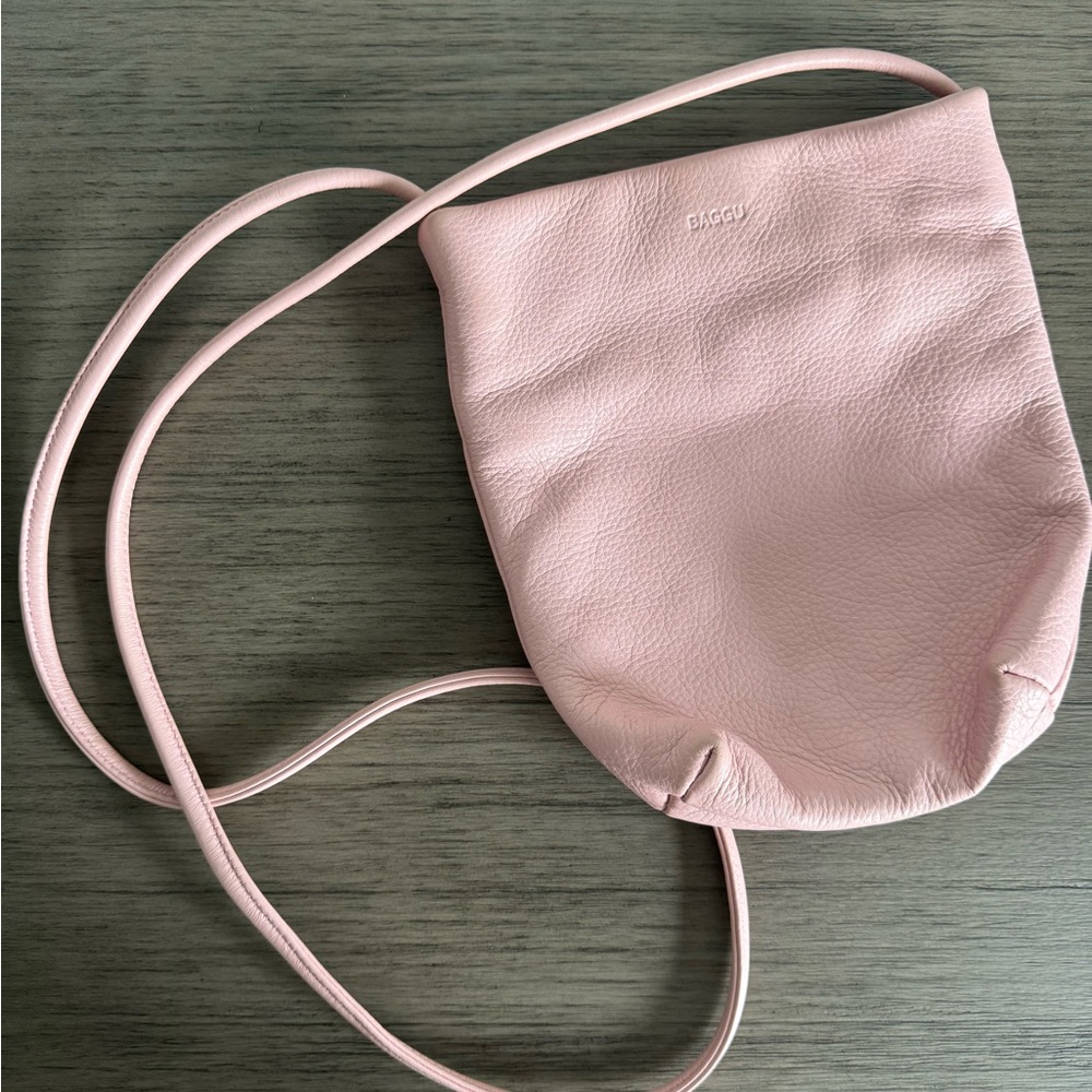 BAGGU Leather Crossbody Bag